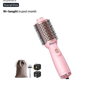 Dual voltage travel blow dryer brush